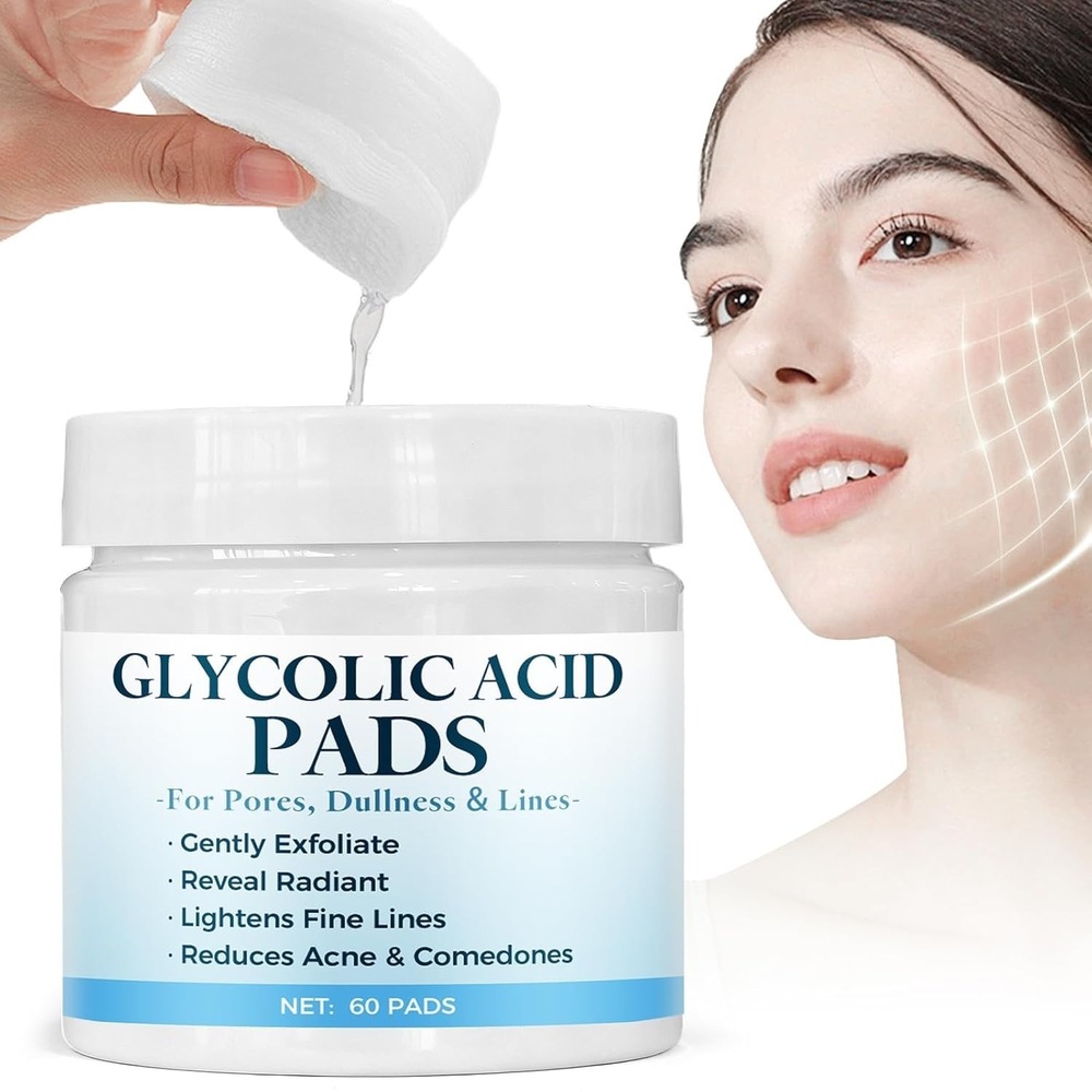 AstraVox Glycolic Acid Pads with Vitamin C & E Deep Cleansing Face & Body 60ct